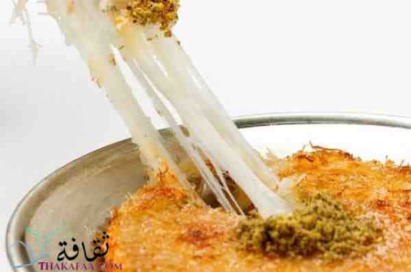 طريقة عمل الكنافة النابلسية بالجبنة الموتزاريلا في البيت - ثقافة.كوم