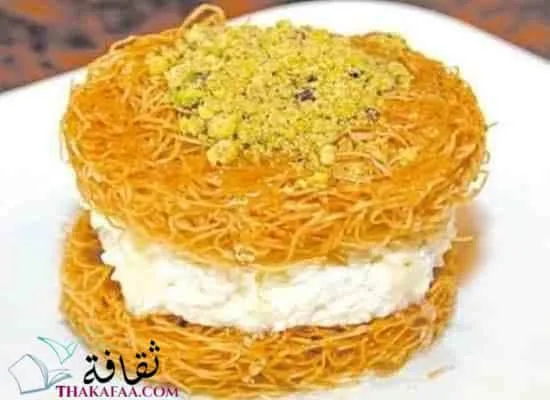 طريقة عمل الكنافة بالقشطة اللذيذة