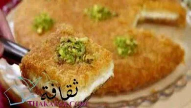 طريقة عمل الكنافة الناعمة العادية وبالقشطة بالبيت مثل الجاهزة