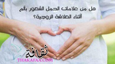 هل من علامات الحمل الشعور بألم أثناء العلاقة الزوجية؟! هل من علامات الحمل الشعور بألم أثناء العلاقة الزوجية؟!