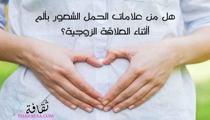 هل من علامات الحمل الشعور بألم أثناء العلاقة الزوجية؟! هل من علامات الحمل الشعور بألم أثناء العلاقة الزوجية؟!