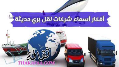 إقتراحات أسماء شركات نقل بري وشحن لمشروعك الجديد إقتراحات أسماء شركات نقل بري وشحن لمشروعك الجديد