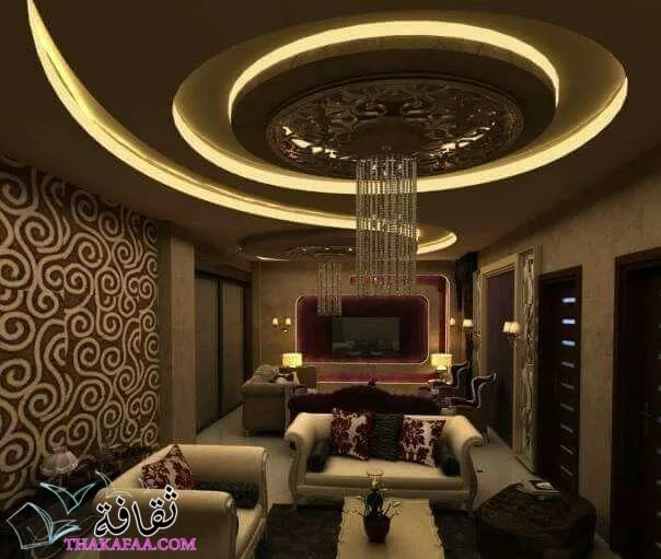 ديكورات جبس اسقف راقيه 2022 غرف المعيشة