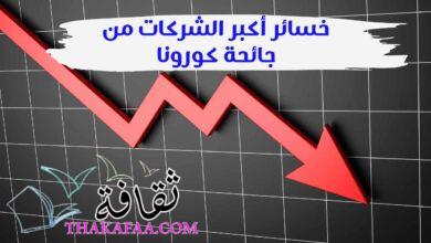 خسائر أكبر الشركات من جائحة كورونا عام 2020 خسائر أكبر الشركات من جائحة كورونا عام 2020